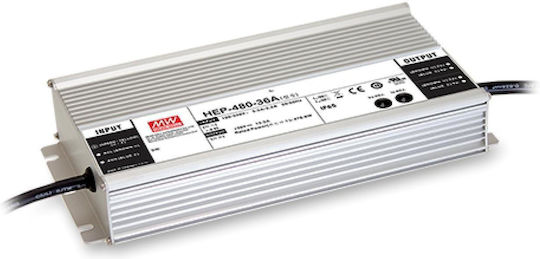 LED Power Supply Waterproof IP65 Power 480W with Output Voltage 24V