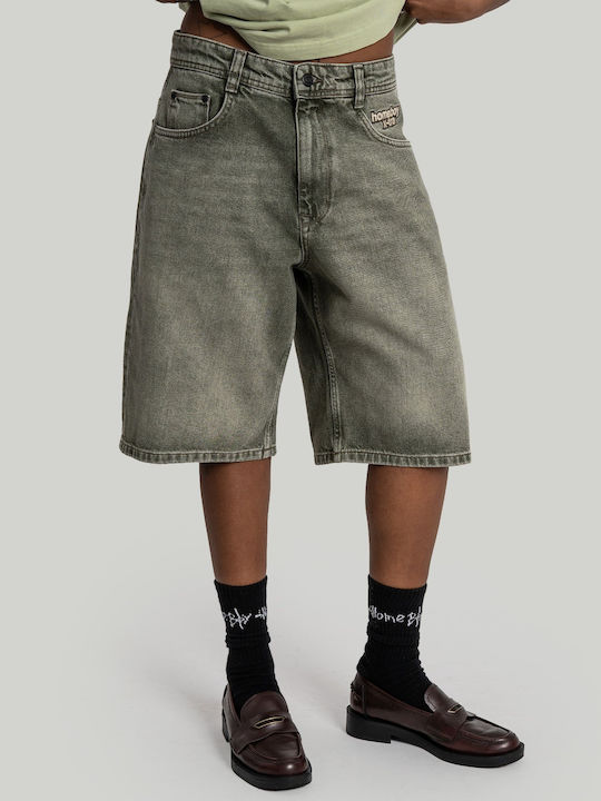 Homeboy X-tra Ανδρική Βερμούδα Τζιν Washed Green