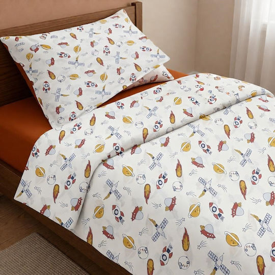 MayHome Set Baby Duvet Cover with Pillowcase Beige 120x160cm