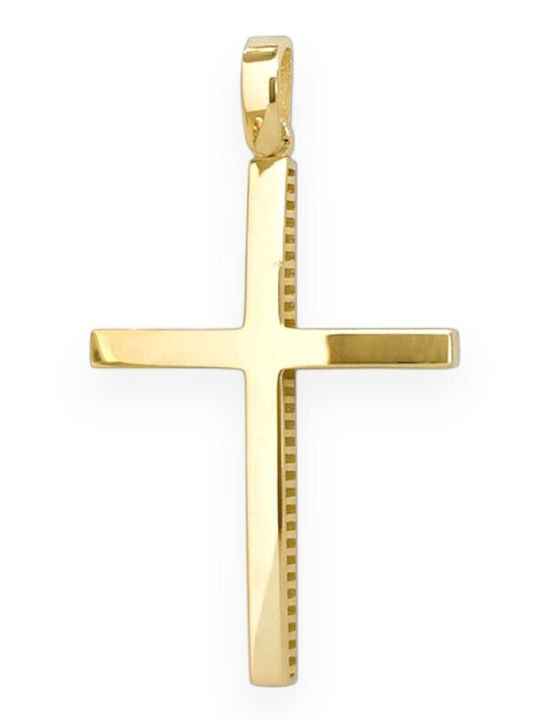 Goldjewels Women's Gold Cross 9K Double Sided Without Chain