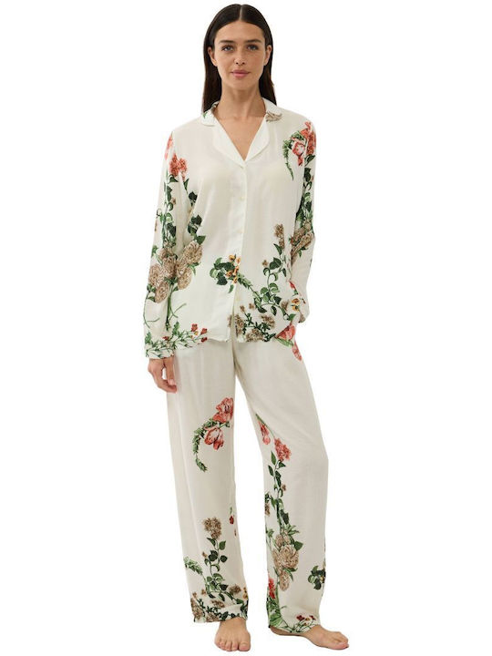 GoldenBay Summer Women's Ecru Pyjama Set