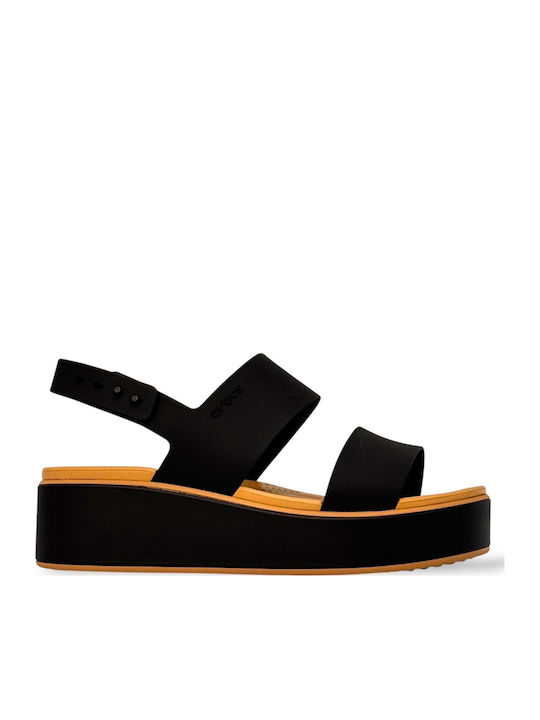 Crocs Sommer Damenplattformen Schwarz
