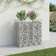 vidaXL Gartenzaunbedarf aus Stahl 50x100x100cm Silber