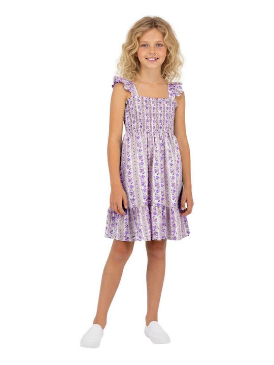 Joyce Girls Sleeveless Lilac Dress