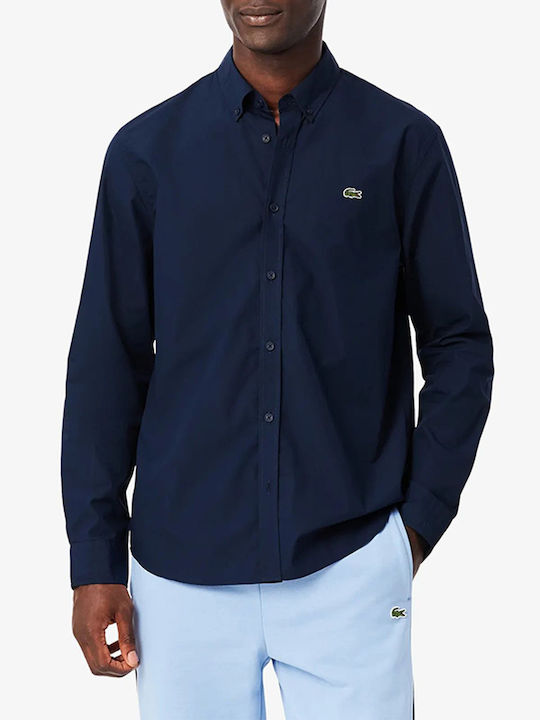 Lacoste Βαμβακερό Πουκάμισο Darkblue