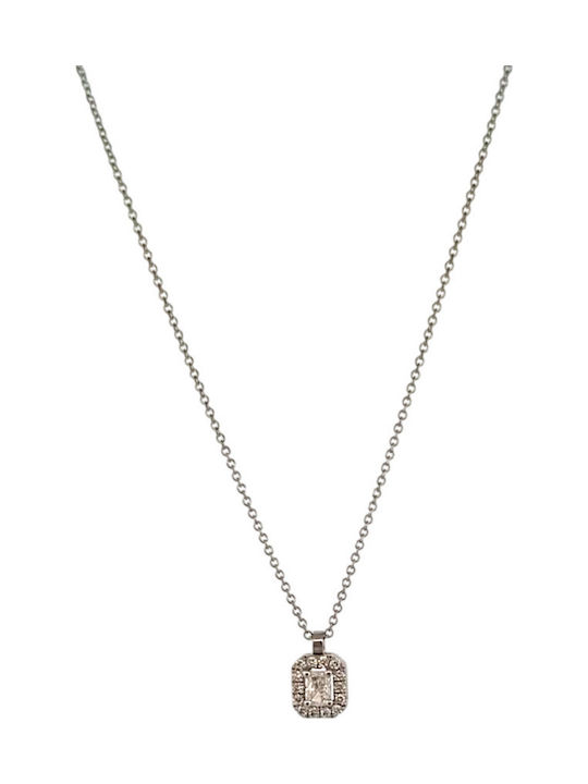 Rubini Necklace From 8K White Gold With Diamond
