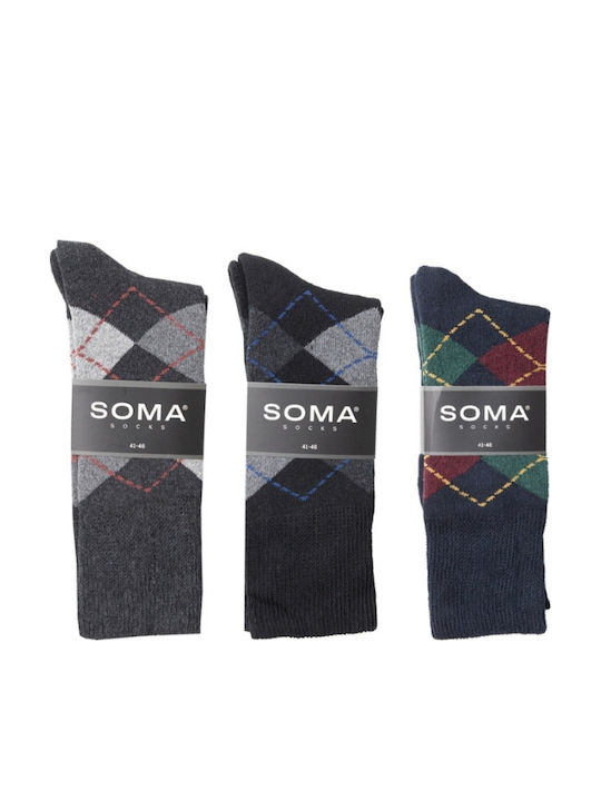 Soma Socks Casual Șosete Bărbătești Multicolore 3Pack