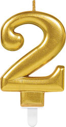 Κερί Χρυσό 2 Sparkling Celebrations Gold 8 Εκ Ύψος