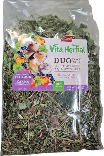 Vitapol Vita Herbal Duo Snack Fruit Meadow Rodents Rabbits 400g