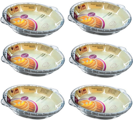 Cok Spain Round Heat-Resistant Cookware for Tart Glass 650ml 6 Pieces