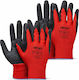 AMiO Waterproof Safety Gloves Red Latex 2 Pieces