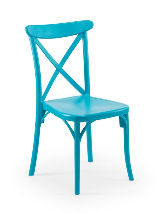 Gartenstühle Kunststoff Capri Türkis 49x54x90cm