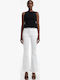 High Rise Women's Flared Slim Fit Jean Pants White