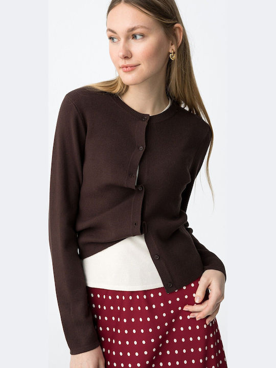 Tiffosi Women's Knitted Brown Cardigan