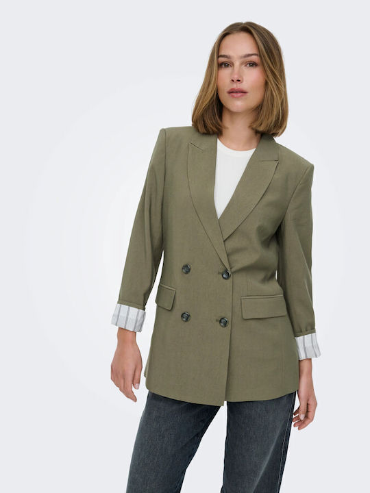 Only Langes Damen Blazer Stone Grau