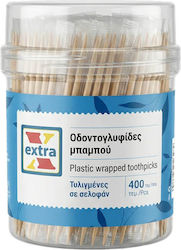 Extra Bamboo Toothpicks Packaged 400pcs