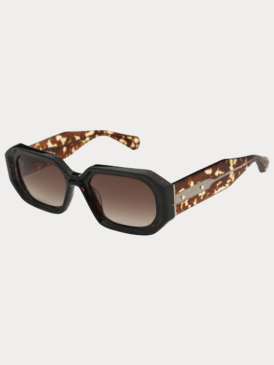 Allsaints Damenträger Sonnenbrille mit Braun Schildkröte Rahmen