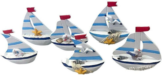 Διακοσμητικό Καράβι Πλαστικό 9x10cm 8τμχ