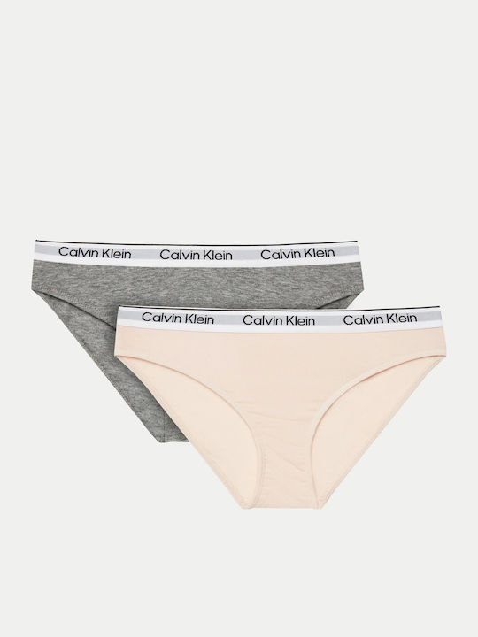 Calvin Klein Kinderunterwäsche Set Silverpeony/Grau Heather