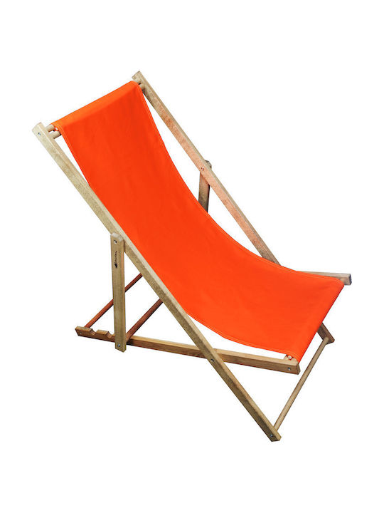 Sezlonguri Din Lemn Culoare Portocalie 140x60x80cm