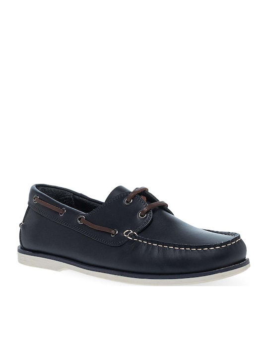 Parex Leather Men's Boat Shoes in Blue Colour