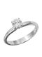 Single Stone Ring From 18K Gold With Diamond
