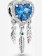 Charmy Charm Herz aus Silber Blau
