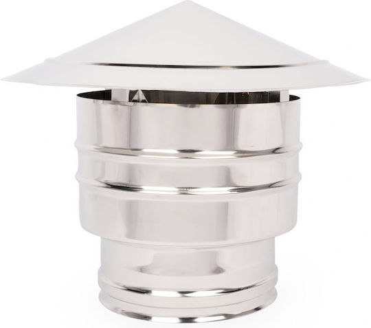 Pălărie Antivânt Femelă Cu Dublu Perete Φ80-130 Femelă Aisi 316 Ba Inox Antimagnetic Inoxshell