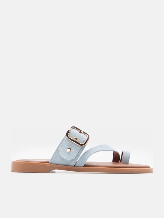 Luigi Women's Flat Sandals Light Blue