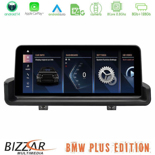 Bizzar Sistem Audio Auto Pentru BMW Serie 3 (E90) / Serie 3 / E90 2006 – 2011 (Bluetooth/USB/Wi-Fi/GPS/Apple CarPlay/Android Auto) Cu Ecran Tactil 10.25"