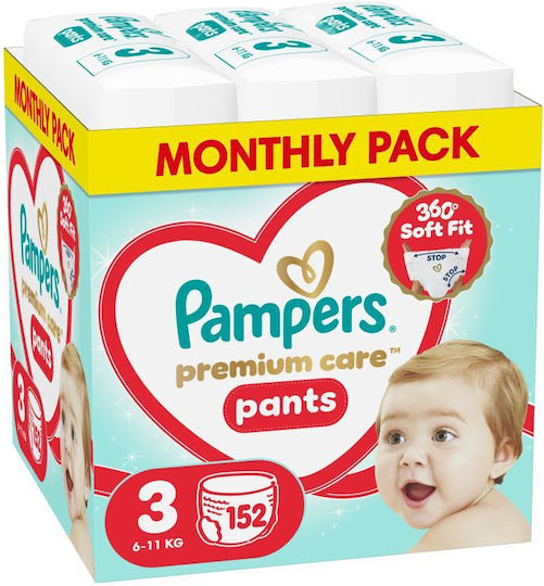 Pampers Diaper Pants Premium Care Monthly Pack No 3 for 6-11kg 152 Pieces
