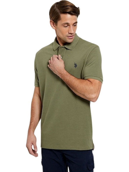 U.S. Polo Assn. Polo Bluză Cu Mânecă Scurtă Kaki