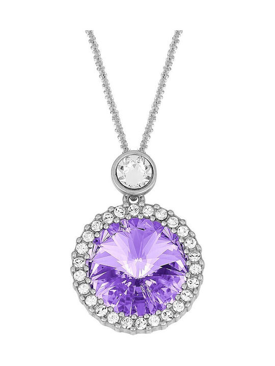 VTJ Halskette Rosette aus Silber Flieder