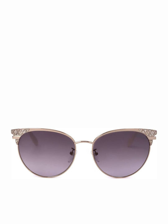 Blumarine Unisex Γυαλιά Ηλίου με Ροζ Χρυσό Σκελετό και Μωβ Φακό SBM163S