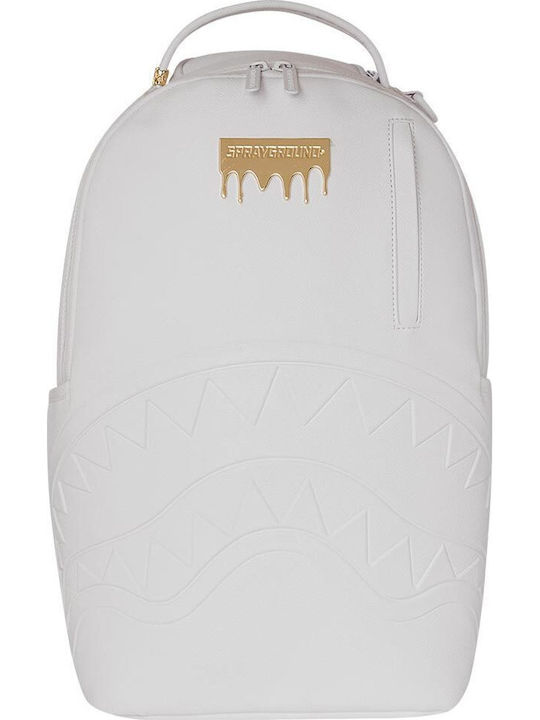 Sprayground Σχολική Τσάντα Πλάτης Λευκή με Θήκη για Παγούρι