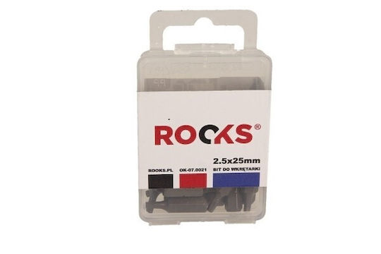 Винтовертна Бита 1/4 X 25 Mm X Hex 2,5 Ударна Cvmo-s Комплект 10 Бройки Ok070021