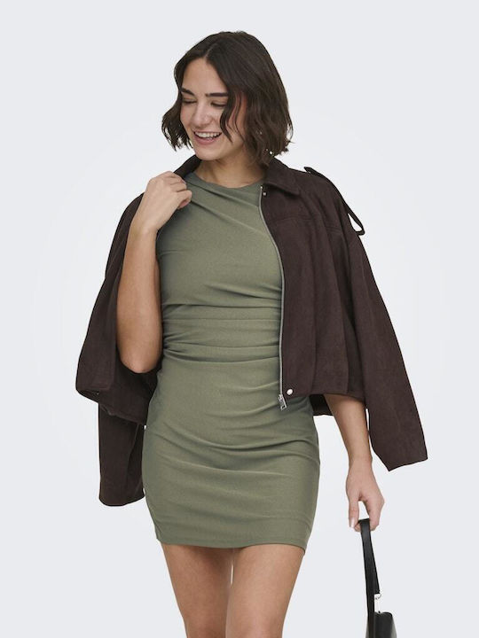 Only Only Sommer Mini Abendkleid Wickel Grün