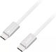 Forcell Flat USB 2.0 Cable USB-C male - USB-C 240W Λευκό 1.2m