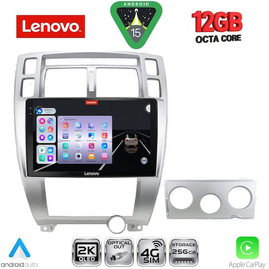 Lenovo Car Audio System for Hyundai Tucson 2004-2010 Bluetooth USB WiFi GPS Apple CarPlay Android Auto with 10" Touch Screen