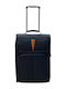 Diplomat Small The Venice Collection Cabin Fabric Blue Suitcase With 2 Wheels Height 55cm