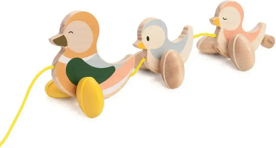Classic World Pull Along Ducklings Wooden Toy for 12+ Months