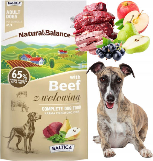 Baltica 3kg Trockenfutter für Hunde mit Rindfleisch