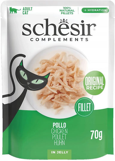 Schesir Wet Cat Food in Pouch with Chicken 70gr