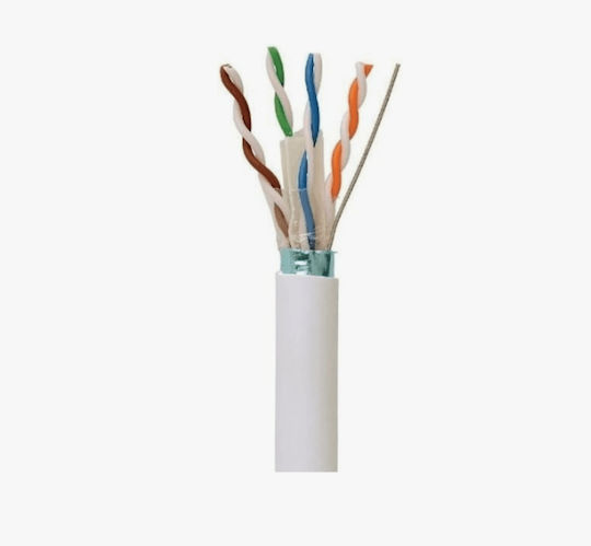 Anga F/UTP Καλώδιο Δικτύου Ethernet 100m Λευκό