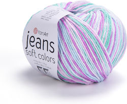 YarnArt Jeans Soft Colors Μεικτό Φούξια Πράσινο...