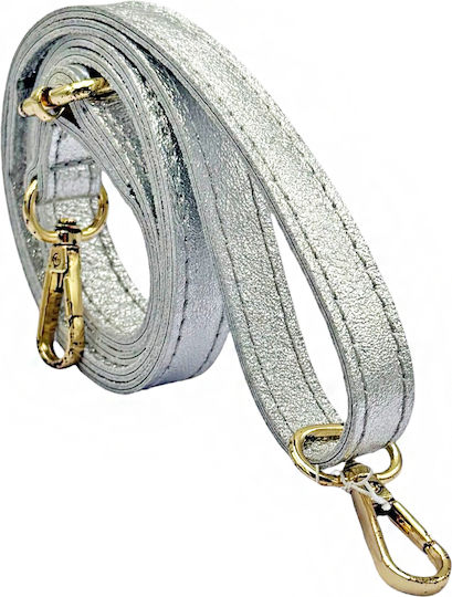 4-2503 Leather Adjustable Bag Strap Savil Silver