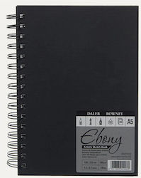 Μπλοκ Σχεδίου Σπιράλ Ebony A5 Portrait 160g