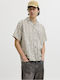 Short Sleeve Cotton Shirt Gray