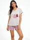 Goodnight Summer Women's Cotton Pyjama Set Gray