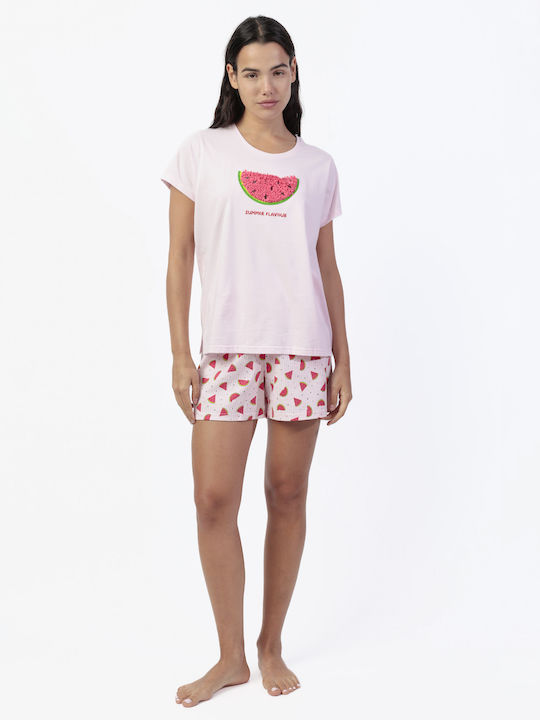 Admas Summer Women's Pink Pyjama Set